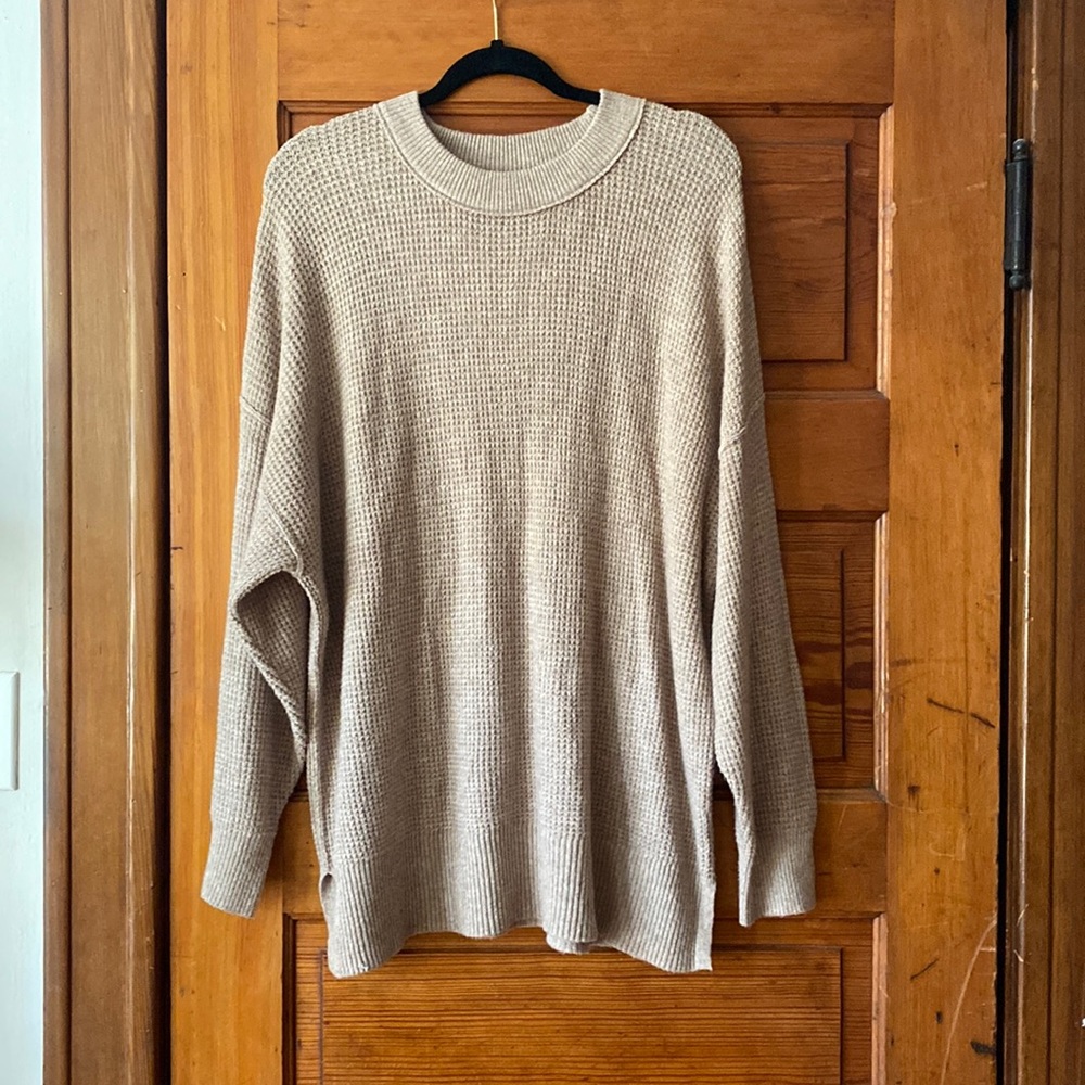 Aerie waffle knit oversized sweater
